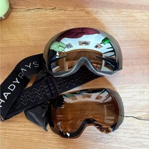 Shady Rays Black and Silver Ski Goggles